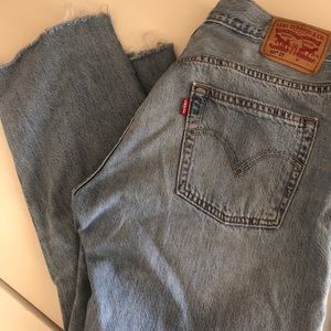 Levi’s 501 C Cropped Distressed Jeans